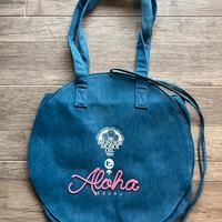 Borsa Rotonda Tecna Blu Effetto Jeans