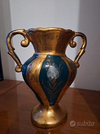 vaso verde e oro anni 30/40