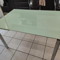 tavolo allungabile in vetro temperato 