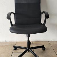 Sedia girevole Ikea Renberget nera