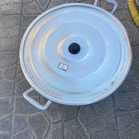 Pentola alluminio con coperchio 64 cm