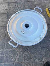 Pentola alluminio con coperchio 64 cm