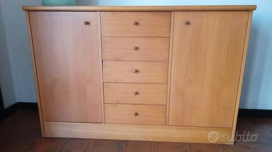 Mobile CREDENZA con 5 cassetti e due sportelli