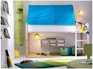 Tenda per Letto KURA Ikea Blu / Turchese NUOVA