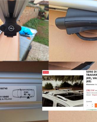 Barre portapacchi OPEL o barre universali auto