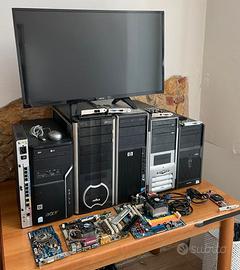 lotto pc + monitor tv 32 pollici