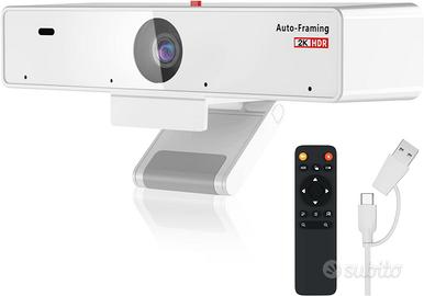 Webcam con 4 Microfoni a Cancellazione di Rumore