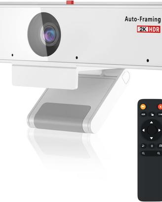 Webcam con 4 Microfoni a Cancellazione di Rumore