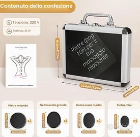 Set per Massaggio Hot Stone 9 Pezzi con Valigetta