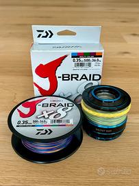 Trecciato Daiwa J-Braid X8 PE#6 500 m