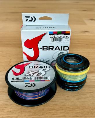 Trecciato Daiwa J-Braid X8 PE#6 500 m