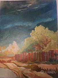 Carlo Tani olio su tavoletta.