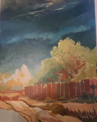 Carlo Tani olio su tavoletta.