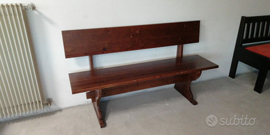 Panca in legno massello da 130 tinta noce