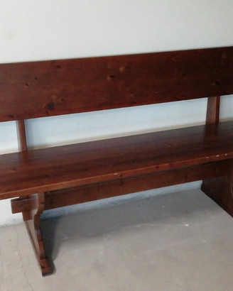 Panca in legno massello da 130 tinta noce