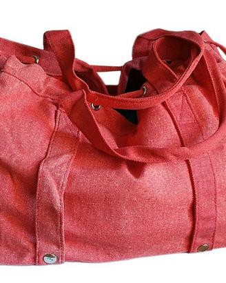 Borsa Mare PARAH in Tela Rossa con Coulisse
