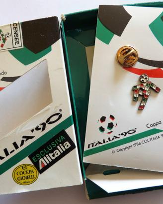 Spilla argento italia 90 mascotte ciao