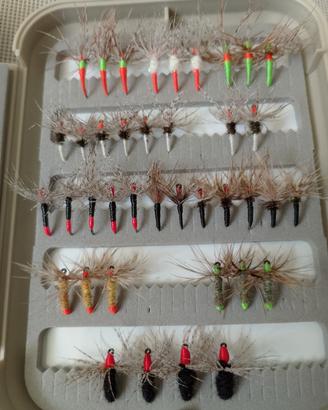 80 kebari per tenkara + scatola porta mosche