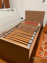 Rete in legno con alzata testa e piedi 