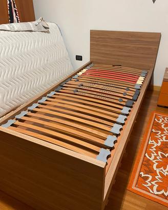 Rete in legno con alzata testa e piedi 