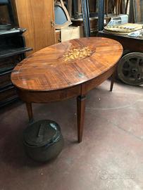 tavolo ovale anni 50 con 2 allunghi