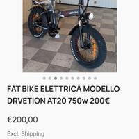 FAT BIKE ELETTRICA MODELLO DRVETION AT20 750w 200€