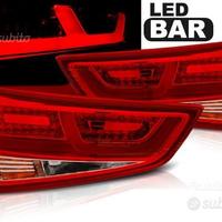 Fari posteriori led tube audi a1 10-14 smoke rossi