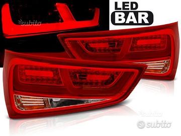 Fari posteriori led tube audi a1 10-14 smoke rossi