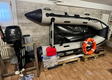 Gommone smontabile 3.20m e motore 5cv