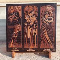 Tagliere in legno con Intarsio tema Star Wars