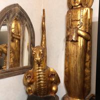 Statue Buddha in legno indonesiane