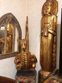 Statue Buddha in legno indonesiane