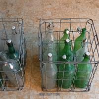 cesti in ferro portabottiglie vintage