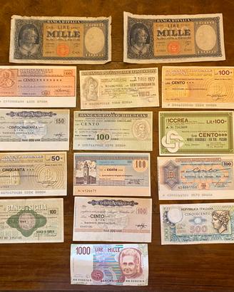 Vecchie banconote con le lire