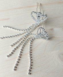 Fermagli per capelli a forma di cuore e fiore