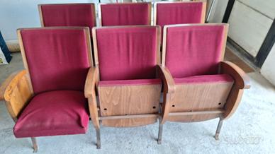 sedie teatro vintage