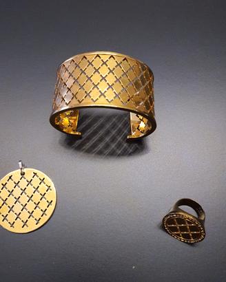 Bracciale, Parure Rebecca bronzo dorato