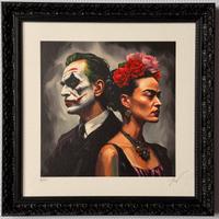 Quadro fine art Pier 33x33cm Joker e Frida cornice