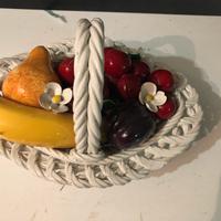 Fruttiera con frutta finta centrotavola