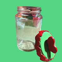 Barattolo in Vetro Artigianale con Coperchio Decor