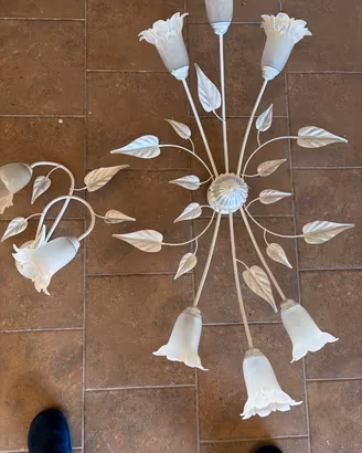 lampadario con appliques