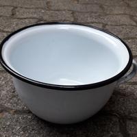 Pitale, vaso da notte in metallo smaltato