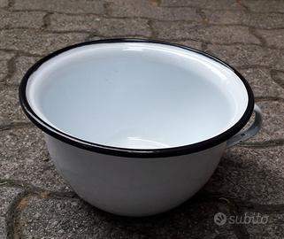 Pitale, vaso da notte in metallo smaltato