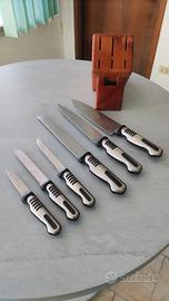 Set 6 coltelli Faberware con ceppo in legno 