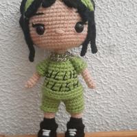 Billie Eilish green amigurumi 