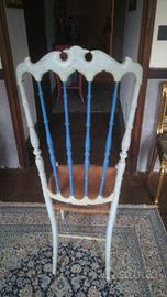 Sedia Chiavarina azzurra e bianca
