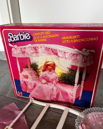 Letto a baldacchino Barbie Mattel 1982 vintage