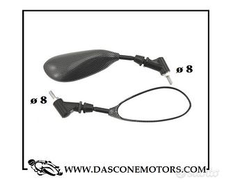 Coppia specchietti carbon look universali m8 g / c