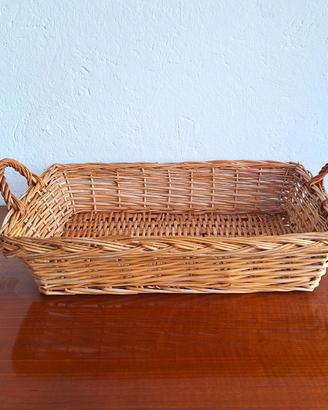 🌿 Cesto Grande in Vimini Rustico con Manici, BOHO