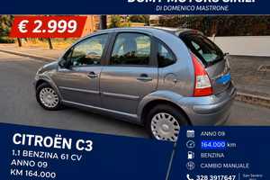 Citroen C3 1.1 benzina 61cv anno 09